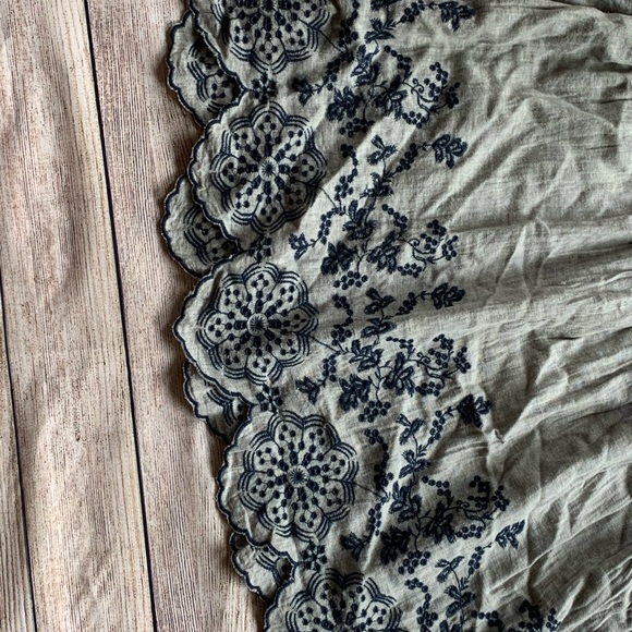 Zara | Long Sleeve Embroidered Tunic Mini Dress - Picture 9 of 10